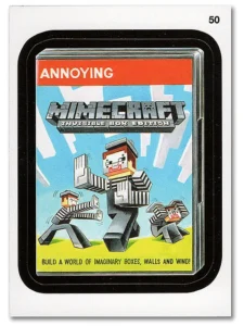 Mimecraft Wacky Packages Minecraft Steve Spoof Card