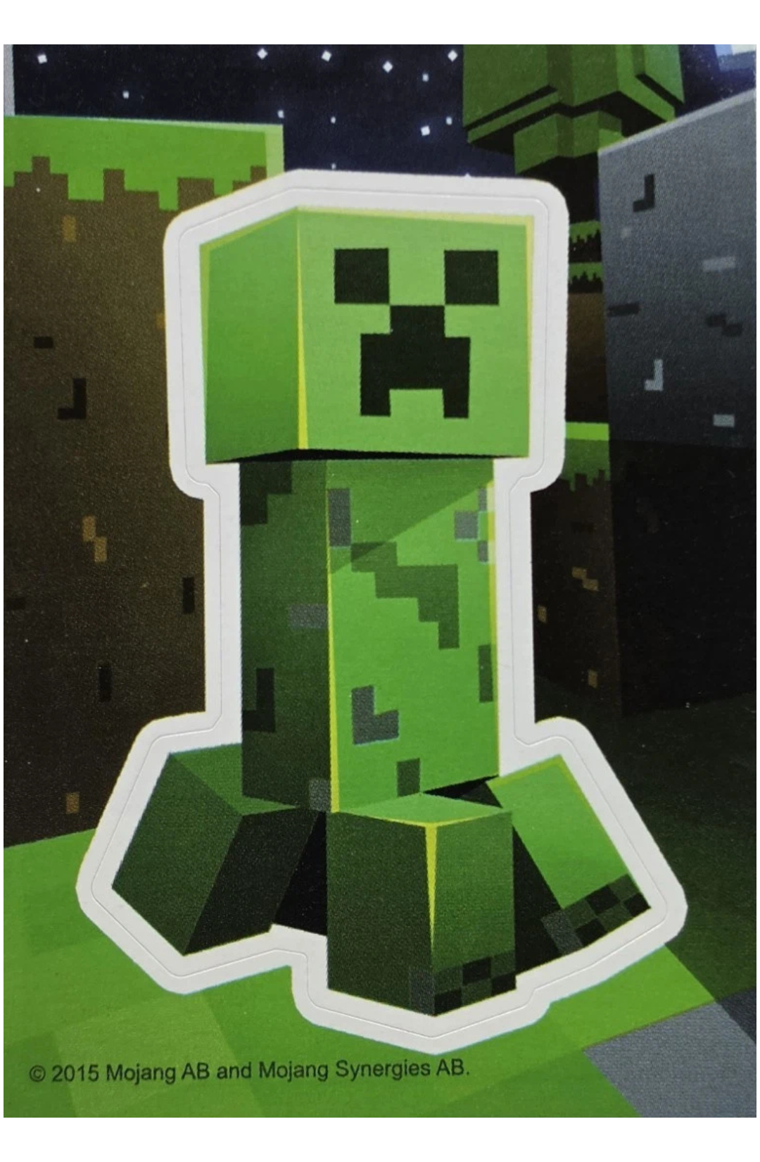Creeper, Minecraft Debut Rookie Sticker Card
